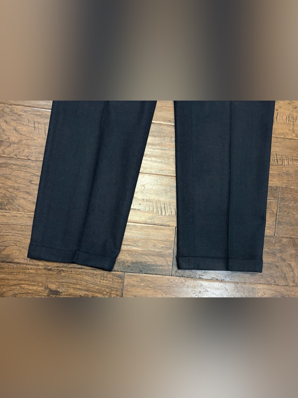Vintage French Made 100% Wool Suit Black Mens 42R 32x23 2 Piece - Picture 12 of 16